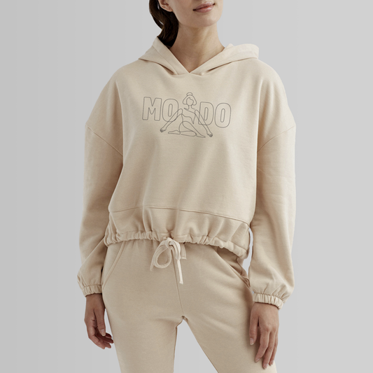 Fit & Flow Crop Hoodie - Nude