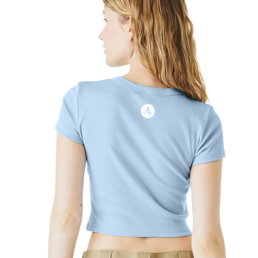 Slow Moving Club Micro Rib Baby Tee — Baby Blue  [Pre-Order | MOQ: 8 Units Per Design]