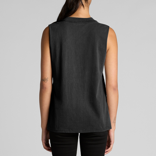 Silhouette Faded Tank - Black