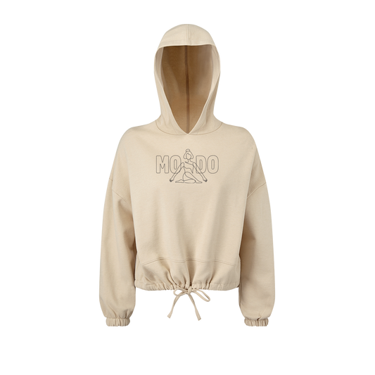 Fit & Flow Crop Hoodie -  Nude