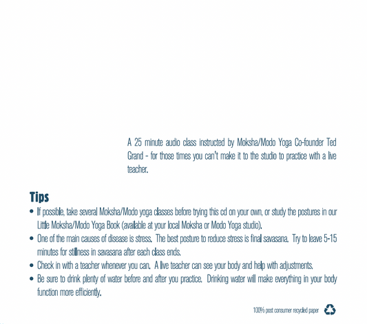 Modo Yoga To Go (CD)