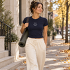 Slow Moving Club Micro Rib Baby Tee — Navy [Pre-Order | MOQ: 8 Units Per Design]