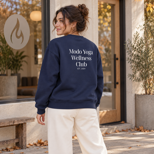 Wellness Club Heavyweight Crewneck — Navy [Pre-Order | MOQ: 8 Units Per Design]